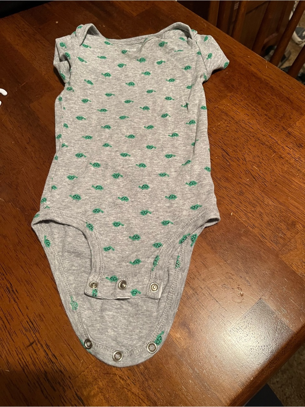 Carter's Just One You Baby Boy Green Turtle Print Bodysuit 9M